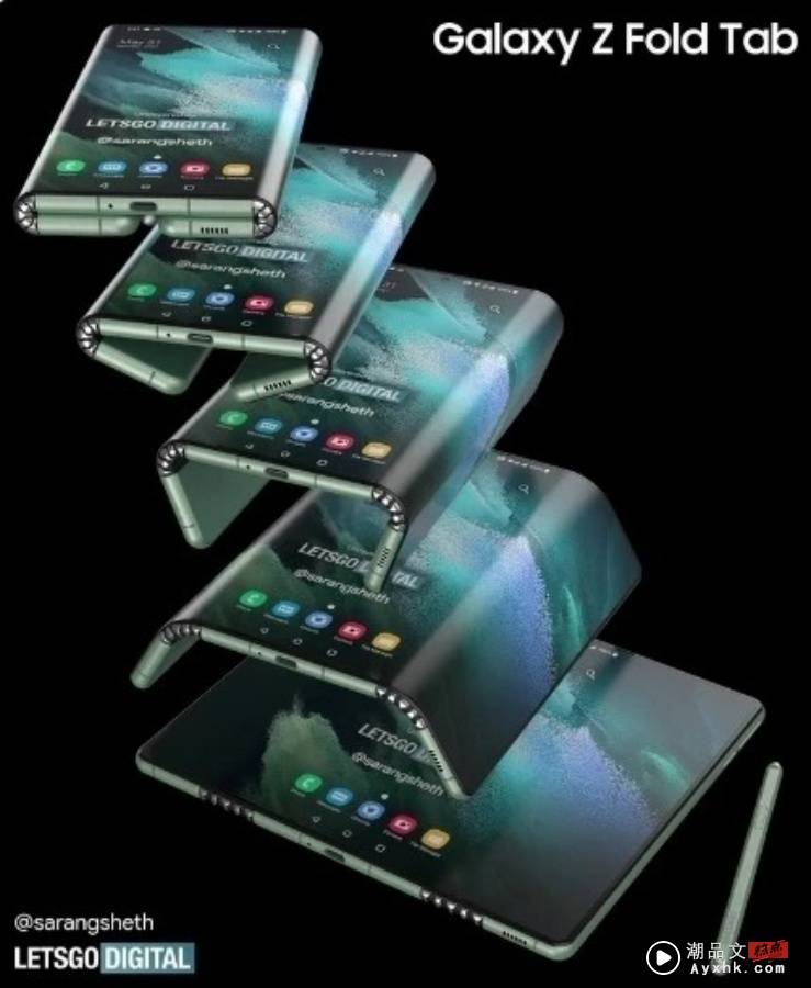 折了又折？传三星折叠平板 Galaxy Z Tab 将在今年末问世！售价可能高于 Galaxy Z Fold4 数码科技 图2张
